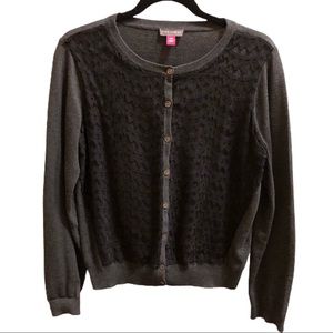 Vince Camuto Lace Detail Cardigan